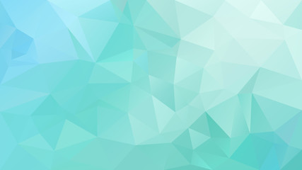 vector abstract irregular polygon background - triangle low poly pattern - mint blue green color