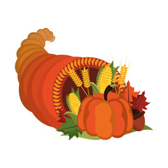 Thanksgiving day food cartoons isolated