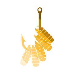 Icon Of Worm On Hook