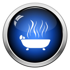Woman Lying In Bathtub Icon