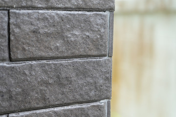 Old gray brick wall texture haft fame