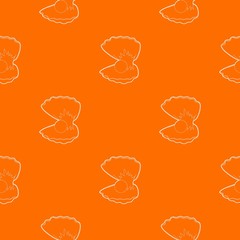 Pearl shell pattern vector orange for any web design best
