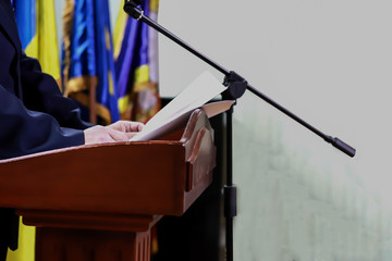 speaker at the podium