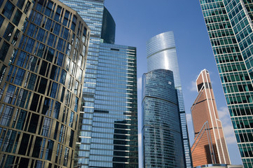 Fototapeta na wymiar skyscrapers in moscow-city