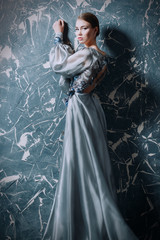 silver long dress