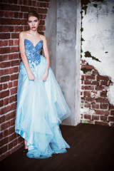 Fototapeta premium light blue dress