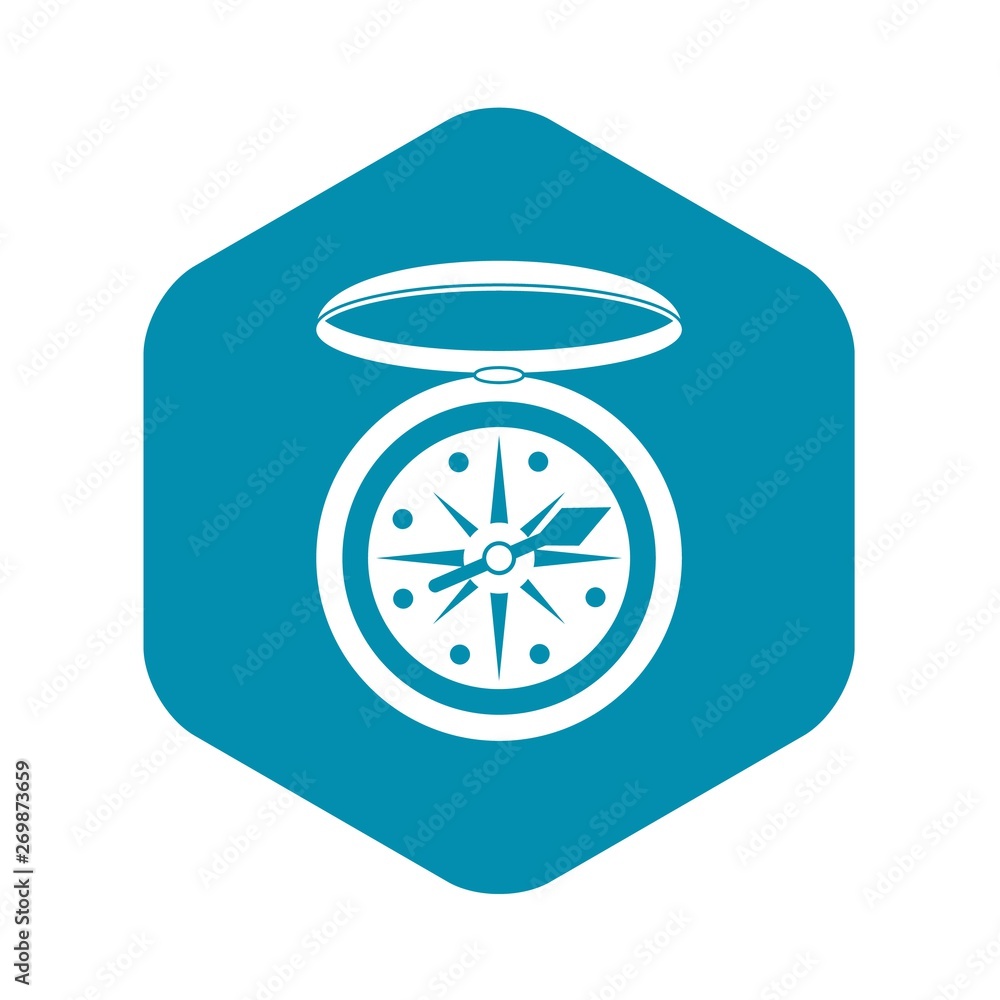 Poster compass icon. simple illustration of compass vector icon for web