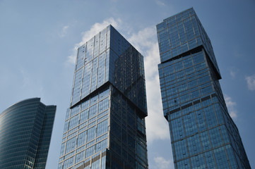 Fototapeta na wymiar skyscrapers in moscow- city