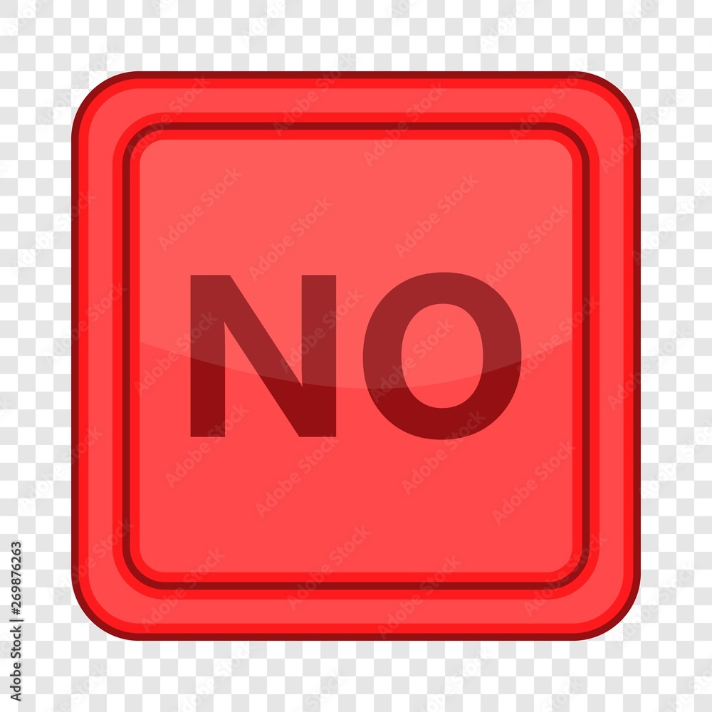 Poster no red square label icon. cartoon illustration of no red square label vector icon for web