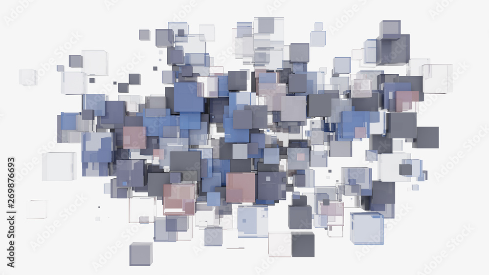 Poster abstract background with cubes