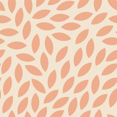 Modern seamless autumn pattern with orange leaves