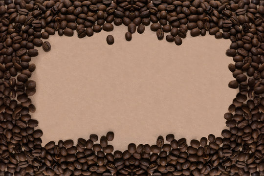Frame for the inscription of the coffee beans © Ol'ga Shevtsova