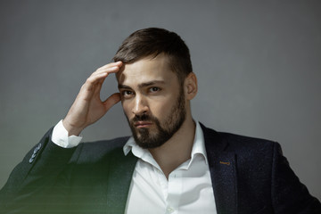 Modern Businessman. Confident Man in Suit.