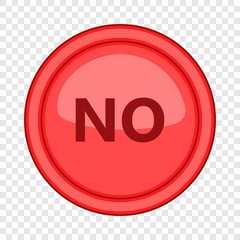 Yes red circle button icon. Cartoon illustration of yes red circle button vector icon for web