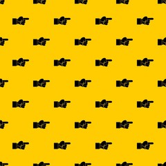 Pointing hand gesture pattern seamless vector repeat geometric yellow for any design