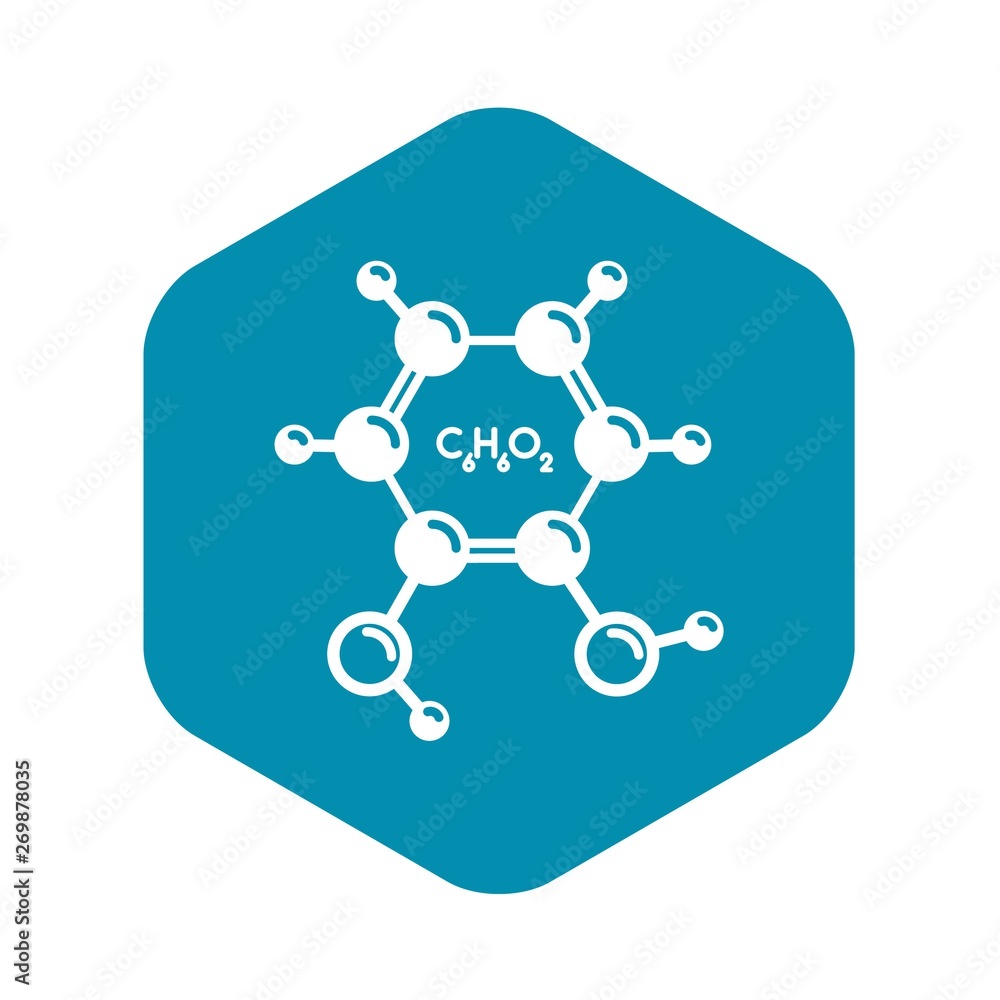 Aufkleber catechol molecule icon. simple illustration of catechol molecule vector icon for web design isolated