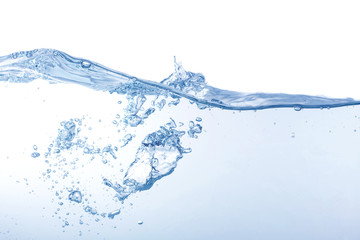 water splash isolated on white background,beautiful splashes a clean water