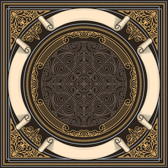 Vintage ornate decorative design card