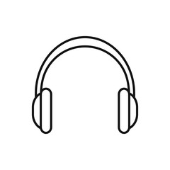 Headphones line icon. Vector. Isolated.