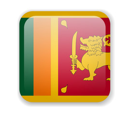 Sri Lanka flag bright square icon on a white background