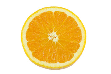 slice of fresh orange isolated on white background