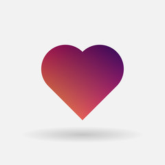 Colrful Heart icon. Vector design element