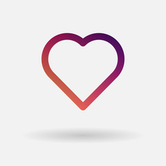 Colrful Heart icon. Vector design element