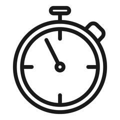 stopwatch - minimal line web icon. simple vector illustration. concept for infographic, website or app.