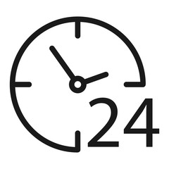 hour - minimal line web icon. simple vector illustration. concept for infographic, website or app.