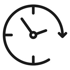 time - minimal line web icon. simple vector illustration. concept for infographic, website or app.