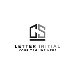 logo design inspiration for companies from the initial letters of the CS logo icon. -Vector