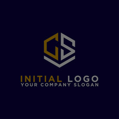 logo design inspiration for companies from the initial letters of the CS logo icon. -Vector