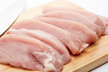 Raw turkey meat fillet.