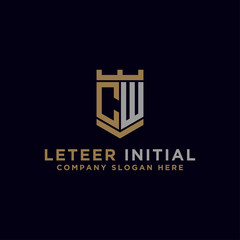 logo design inspiration for companies from the initial letters of the CW logo icon. -Vector