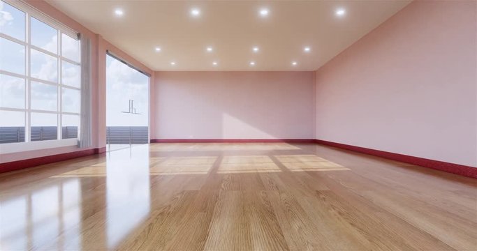 indoor empty room japan style. 3D rendering