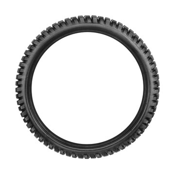 Motorcycle tyre isolated on white background