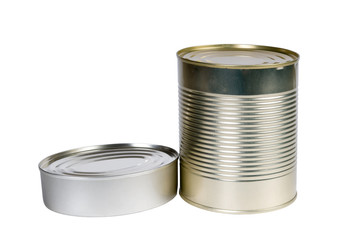 tin can isolated on white