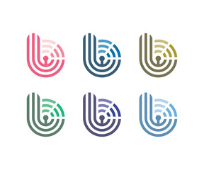 LETTER B ICON NETWORK COMMUNICATION