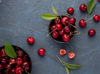 cherry berry red bowl dark background