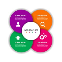 Modern infographic with circles