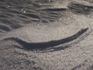 Obraz premium Snow shined with sun. Beautiful real snow