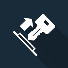 Pull Key Symbol Sign On black Background Isolate On Black Background,Vector Illustration