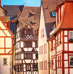 Fototapeta na wymiar Houses in the old town of Nuremberg