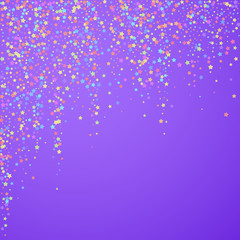 Festive confetti. Celebration stars. Colorful star