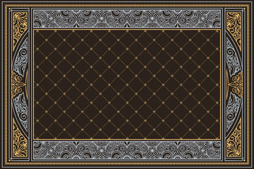 Decorative ornate retro design card