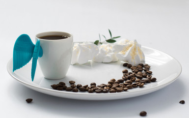 cuo of coffe angel wings meringue