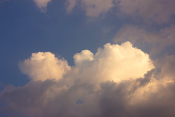 Clouds in the blue sky background