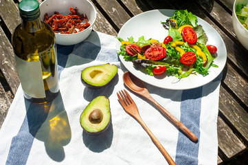 Italian traditional food. Romantic vegan concept.