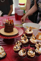 People reach for finger food  at a party celebration