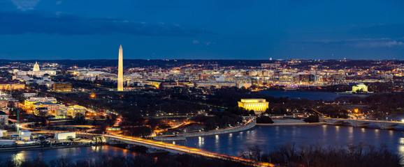 Washington DC Aerial panorama - obrazy, fototapety, plakaty